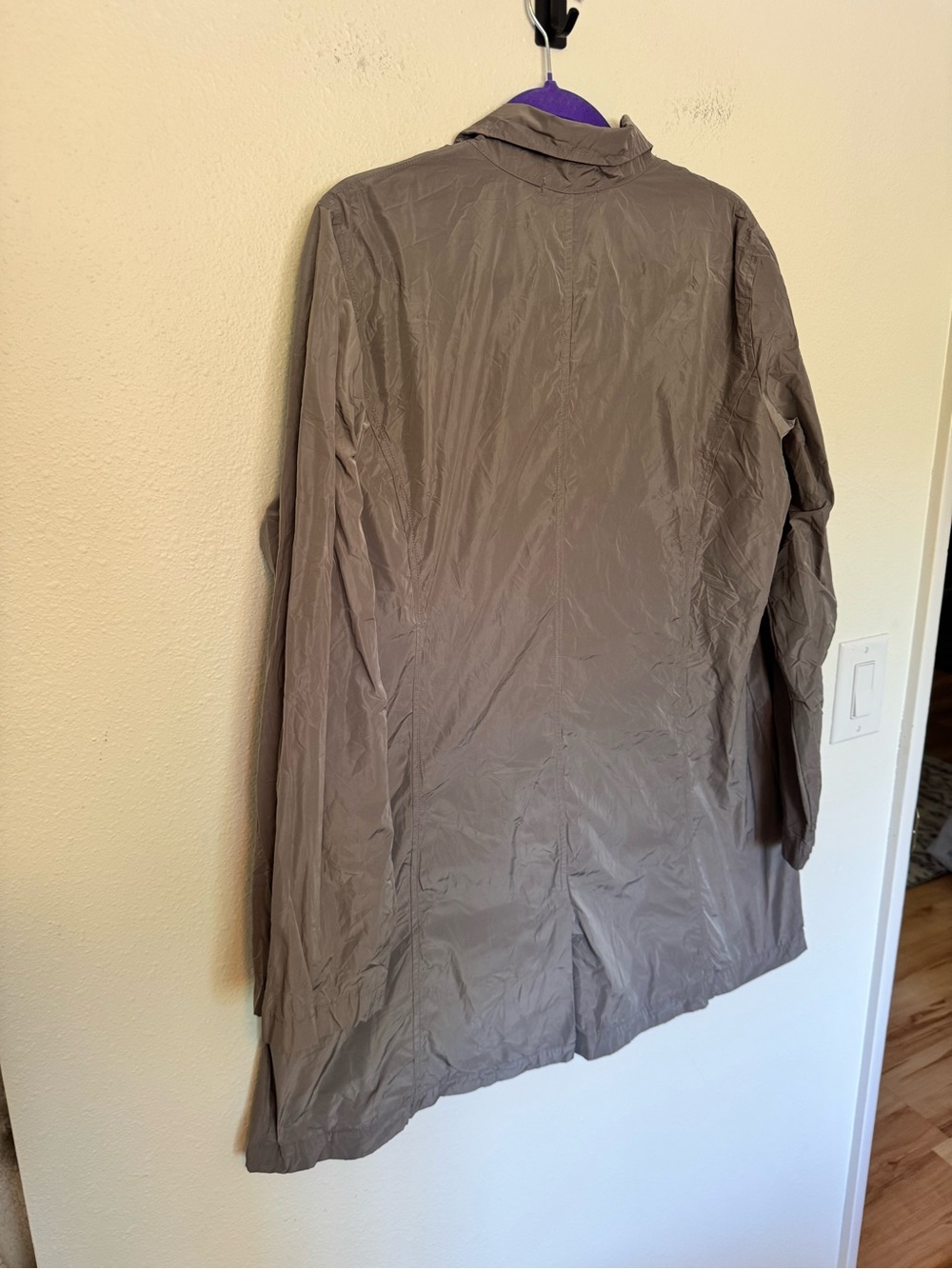 Sun Kim Crinkle Phoenix Boyfriend Jacket Steel Grey Size Large EUC - Picture 6 of 10